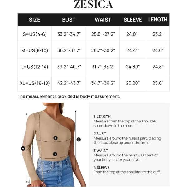 imageZESICA Womens One Shoulder Long Sleeve Tops 2024 Fall Fashion Lightweight Ribbed Knit Shirts Slim Fitted Basic TeesToffee