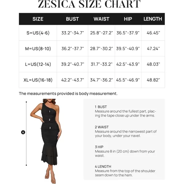 imageZESICA Womens One Shoulder Summer Dress Sleeveless Mesh Ruched Bodycon Sexy Formal Cocktail Midi DressesBlack