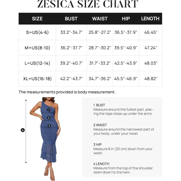 imageZESICA Womens One Shoulder Summer Dress Sleeveless Mesh Ruched Bodycon Sexy Formal Cocktail Midi DressesDustyblue