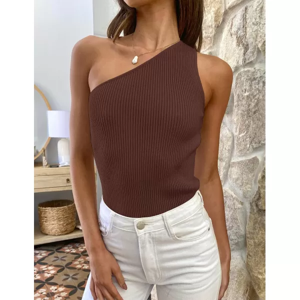 imageZESICA Womens One Shoulder Tank Summer Sleeveless T Shirt Ribbed Knit Slim Fit Sexy Casual Basic Tee TopsZESICA Womens One Shoulder Tank Summer Sleeveless T Shirt Ribbed Knit Slim Fit Sexy Casual Basic Tee Tops