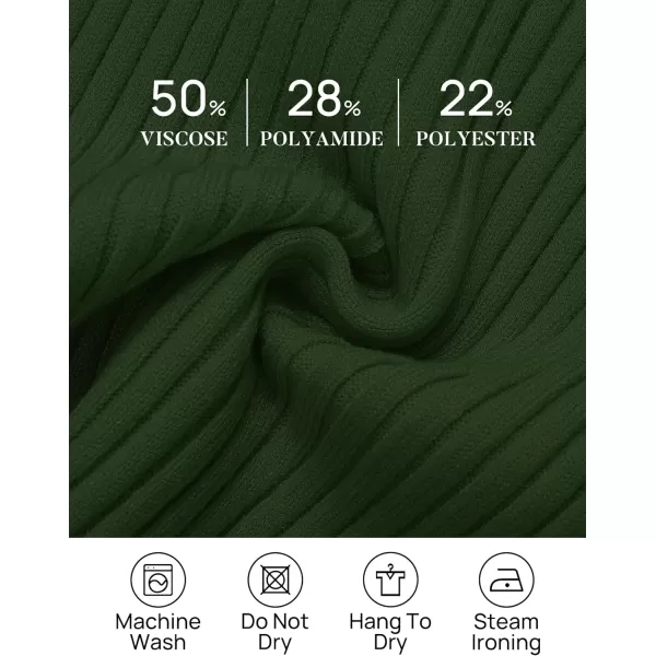 imageZESICA Womens Ribbed Tank Tops 2024 Summer Sleeveless High Neck Casual Slim Fitted Basic Knit ShirtsArmygreen