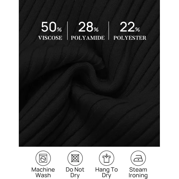 imageZESICA Womens Ribbed Tank Tops 2024 Summer Sleeveless High Neck Casual Slim Fitted Basic Knit ShirtsBlack