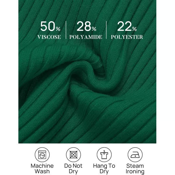 imageZESICA Womens Ribbed Tank Tops 2024 Summer Sleeveless High Neck Casual Slim Fitted Basic Knit ShirtsGreen