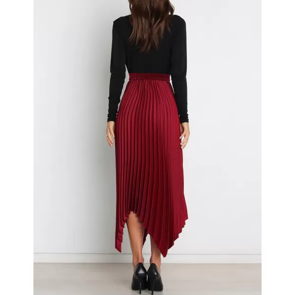 imageZESICA Womens Satin Midi Skirt Casual Elastic High Waist Pleated A Line Asymmetrical Irregular Hem Cocktail Party SkirtsZESICA Womens Satin Midi Skirt Casual Elastic High Waist Pleated A Line Asymmetrical Irregular Hem Cocktail Party Skirts