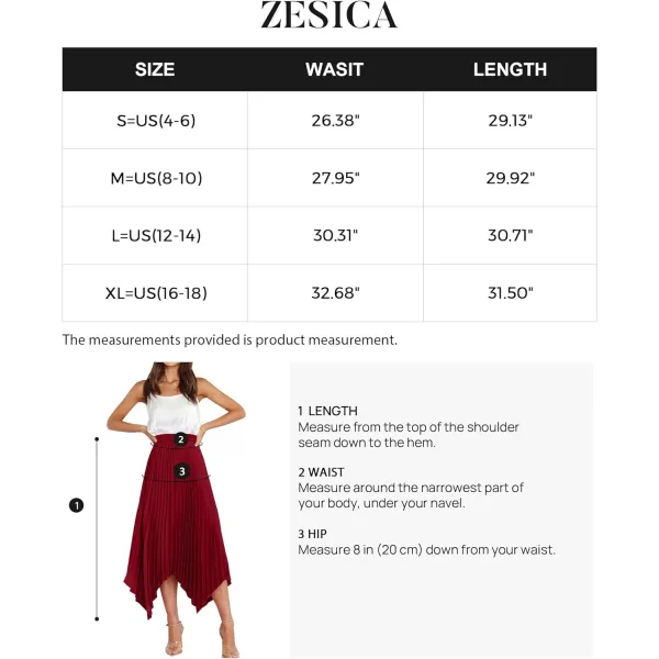 imageZESICA Womens Satin Midi Skirt Casual Elastic High Waist Pleated A Line Asymmetrical Irregular Hem Cocktail Party SkirtsZESICA Womens Satin Midi Skirt Casual Elastic High Waist Pleated A Line Asymmetrical Irregular Hem Cocktail Party Skirts