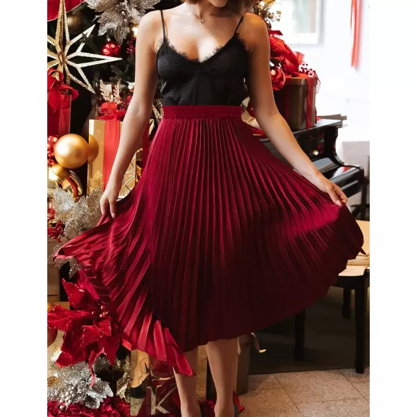 imageZESICA Womens Satin Midi Skirt Casual Elastic High Waist Pleated A Line Asymmetrical Irregular Hem Cocktail Party SkirtsZESICA Womens Satin Midi Skirt Casual Elastic High Waist Pleated A Line Asymmetrical Irregular Hem Cocktail Party Skirts