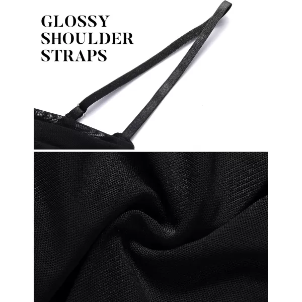 imageZESICA Womens Sexy Bustier Crop Top Spaghetti Straps Backless Y2k Club Party Cami Corset TopsBlack