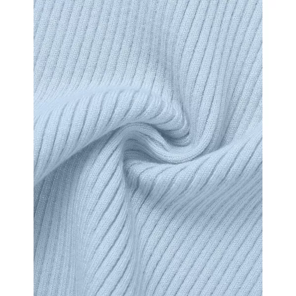 imageZESICA Womens Short Sleeve Crewneck Ribbed Knit Slim Fit T Shirt 2023 Summer Basic Solid Color Tee TopsSkyblue