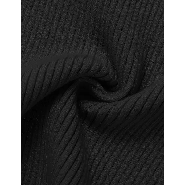 imageZESICA Womens Short Sleeve Crewneck Ribbed Knit Slim Fit T Shirt 2024 Summer Basic Casual Color Block Tee TopsBlack