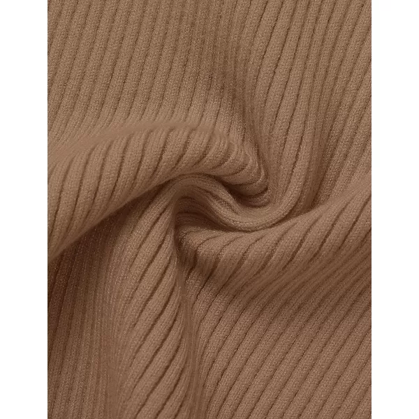 imageZESICA Womens Short Sleeve Crewneck Ribbed Knit Slim Fit T Shirt 2024 Summer Basic Casual Color Block Tee TopsBrown
