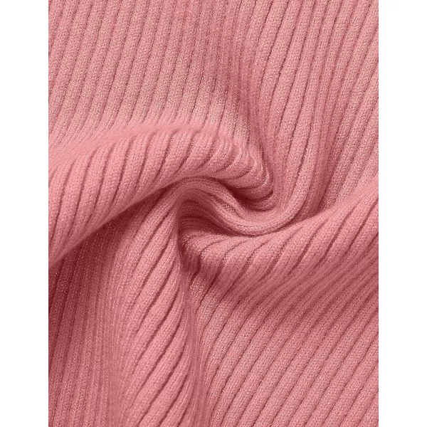imageZESICA Womens Short Sleeve Crewneck T Shirt 2024 Summer Ribbed Knit Slim Fit Basic Solid Color Tee TopsDustypink