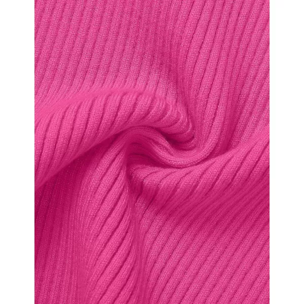 imageZESICA Womens Short Sleeve Crewneck T Shirt 2024 Summer Ribbed Knit Slim Fit Basic Solid Color Tee TopsRose