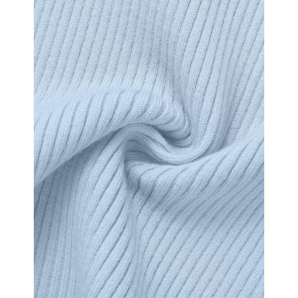 imageZESICA Womens Short Sleeve Crewneck T Shirt 2024 Summer Ribbed Knit Slim Fit Basic Solid Color Tee TopsSkyblue