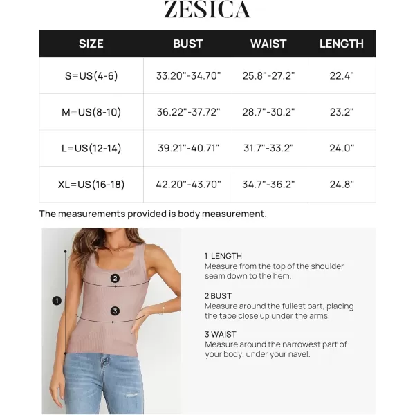 imageZESICA Womens Sleeveless Tank Tops Summer Scoop Neck Ribbed Knit Slim Fitted Casual Basic Tee ShirtsDustypink