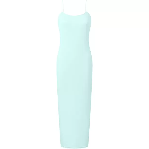 imageZESICA Womens Spaghetti Strap Bodycon Maxi Dress 2023 Summer Sleeveless Backless Cocktail Wedding Party Long DressesLightgreen