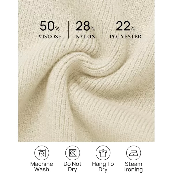 imageZESICA Womens Striped Sweaters Half Zipper Long Sleeve Ribbed Knit Loose Oversized Fall Pullover Sweater TopsSand