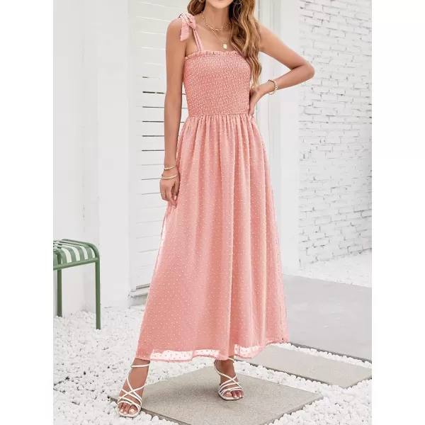 imageZESICA Womens Summer Bohemian Spaghetti Strap Swiss Dot Sleeveless Smocked A Line Flowy Maxi DressZESICA Womens Summer Bohemian Spaghetti Strap Swiss Dot Sleeveless Smocked A Line Flowy Maxi Dress