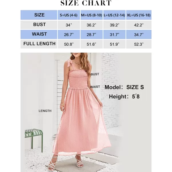 imageZESICA Womens Summer Bohemian Spaghetti Strap Swiss Dot Sleeveless Smocked A Line Flowy Maxi DressZESICA Womens Summer Bohemian Spaghetti Strap Swiss Dot Sleeveless Smocked A Line Flowy Maxi Dress