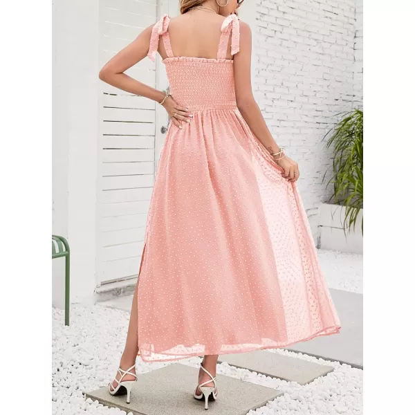 imageZESICA Womens Summer Bohemian Spaghetti Strap Swiss Dot Sleeveless Smocked A Line Flowy Maxi DressZESICA Womens Summer Bohemian Spaghetti Strap Swiss Dot Sleeveless Smocked A Line Flowy Maxi Dress