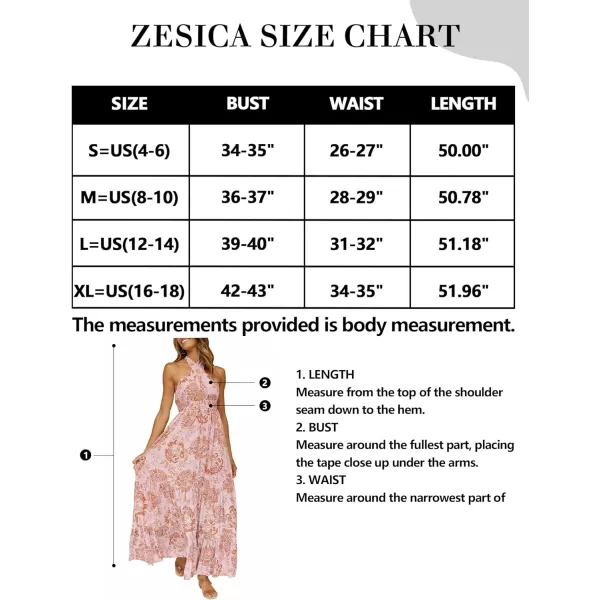 imageZESICA Womens Summer Crossover Halter Neck Sleeveless Plaid Cut Out Backless Flowy A Line Maxi DressLightbrown