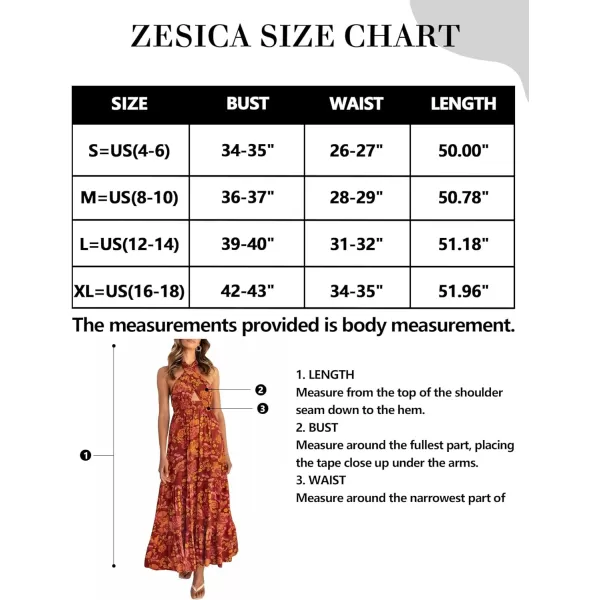imageZESICA Womens Summer Crossover Halter Neck Sleeveless Plaid Cut Out Backless Flowy A Line Maxi DressOrangerust