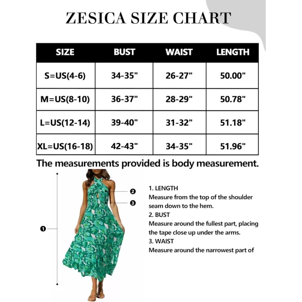 imageZESICA Womens Summer Crossover Halter Neck Sleeveless Plaid Cut Out Backless Flowy A Line Maxi DressViridis