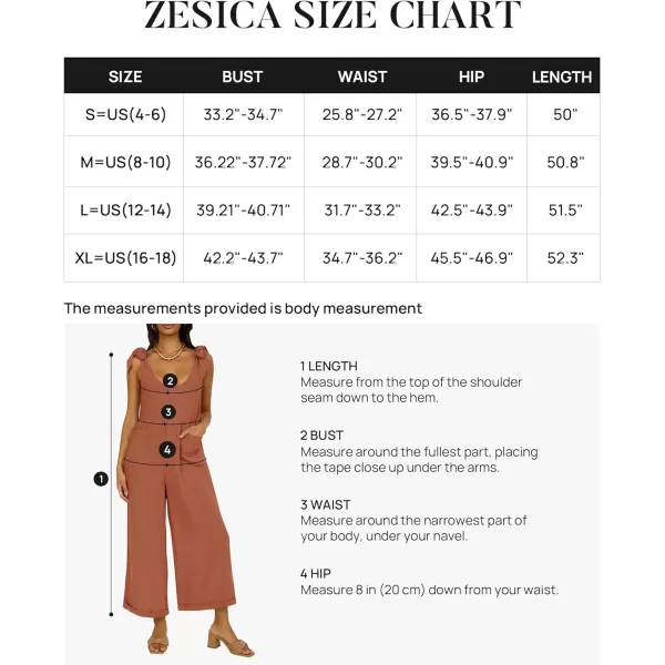 imageZESICA Womens Summer Loose Sleeveless Jumpsuits Adjustable Straps Oversized Wide Leg Long Overall Rompers with PocketsRust