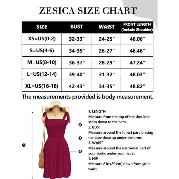 imageZESICA Womens Summer Spaghetti Strap Sleeveless Square Neck Ruffle A Line Swing Mini DressFuchsia