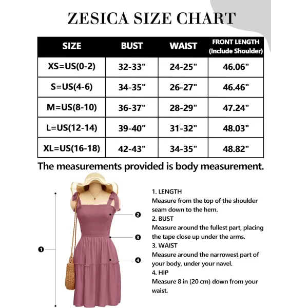 imageZESICA Womens Summer Spaghetti Strap Sleeveless Square Neck Ruffle A Line Swing Mini DressTaro