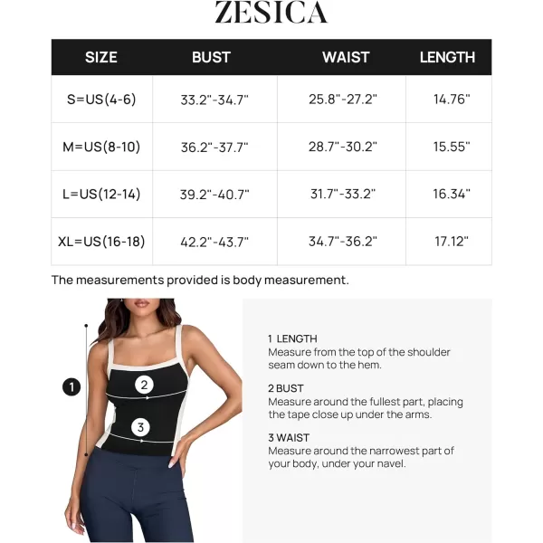 imageZESICA Womens Summer Spaghetti Straps Tank Tops Sleeveless Ribbed Knit Slim Fit Basic Camisole Tee ShirtsBlack