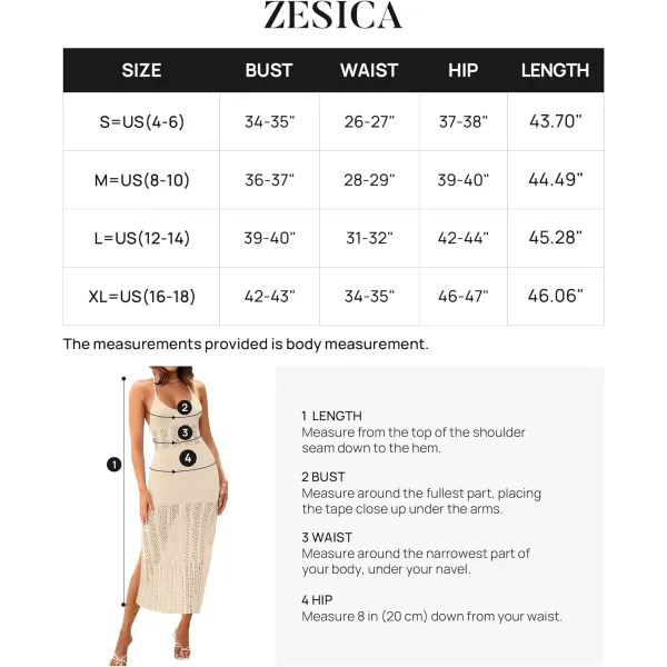 imageZESICA Womens Summer V Neck Sleeveless Dress Crochet Spaghetti Strap Beach Cover up Split Bodycon Midi DressesApricot
