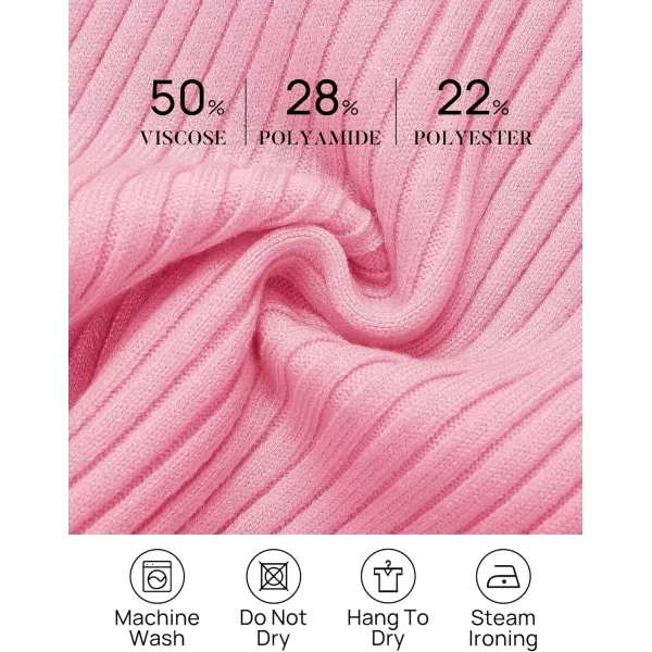 imageZESICA Womens Tank Tops 2023 Sexy Sleeveless V Neck Ribbed Knit Slim Fitted Basic Tees ShirtsHotpink