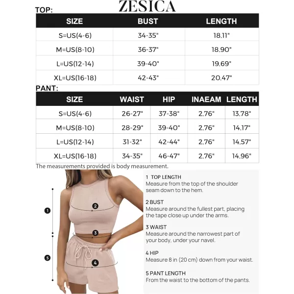 imageZESICA Womens Waffle Knit Sleeveless Crop Top and Shorts Pullover Nightwear Lounge Pajama Set with PocketsZESICA Womens Waffle Knit Sleeveless Crop Top and Shorts Pullover Nightwear Lounge Pajama Set with Pockets
