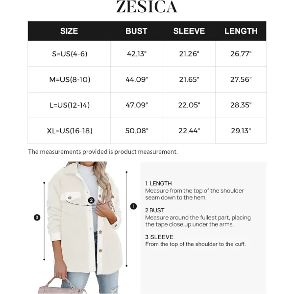 imageZESICA Womens Winter Casual Sherpa Fleece Jacket Long Sleeve Button Solid Warm Fuzzy Outwear Coat PocketsBeige