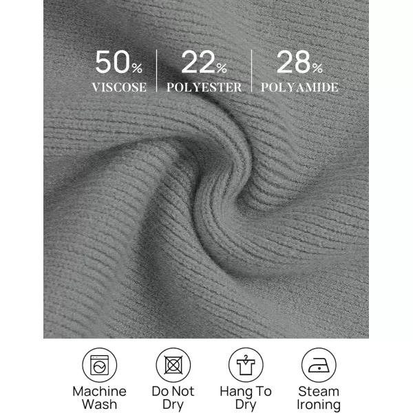 imageZESICA Womens Winter Oversized Sweaters Long Sleeve Color Block Mock Neck Side Slit Comfy Loose Knitted Pullover TopsDark Grey