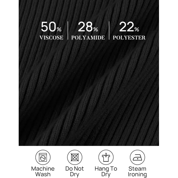 imageZESICA Womens Zip Up Sweater 2023 Long Sleeve V Neck Shirt Fall Ribbed Knit Slim Fitted Casual TopsBlack