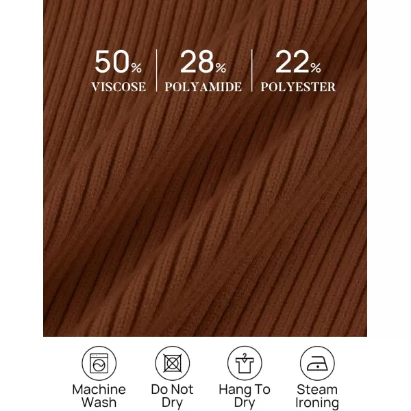 imageZESICA Womens Zip Up Sweater 2023 Long Sleeve V Neck Shirt Fall Ribbed Knit Slim Fitted Casual TopsCaramel