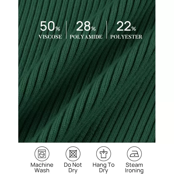 imageZESICA Womens Zip Up Sweater 2023 Long Sleeve V Neck Shirt Fall Ribbed Knit Slim Fitted Casual TopsGreen