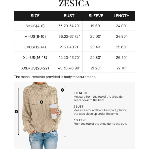 imageZESICAnbspWomens 2024 Fall Long Sleeve Turtleneck Casual Loose Chunky Knitted Pullover Sweater Jumper TopsAlmond