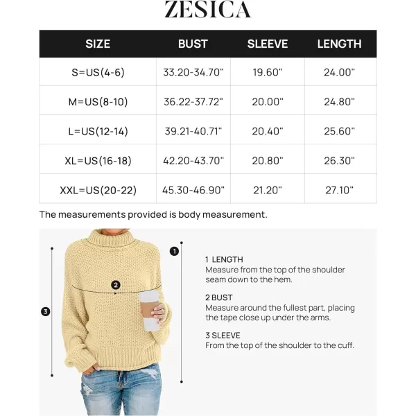 imageZESICAnbspWomens 2024 Fall Long Sleeve Turtleneck Casual Loose Chunky Knitted Pullover Sweater Jumper TopsLemon