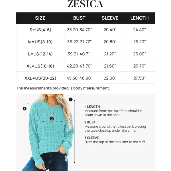 imageZESICAnbspWomens 2024nbspFall Long Sleeve Crew Neck Waffle Knit Casual Loose Oversized Pullover Sweater Jumper TopsMint