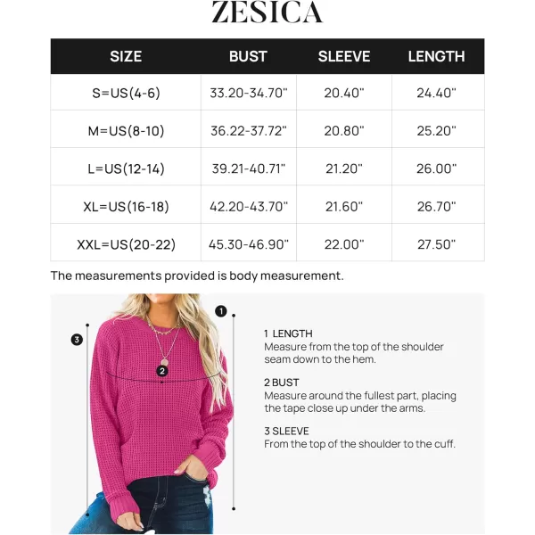 imageZESICAnbspWomens 2024nbspFall Long Sleeve Crew Neck Waffle Knit Casual Loose Oversized Pullover Sweater Jumper TopsRose