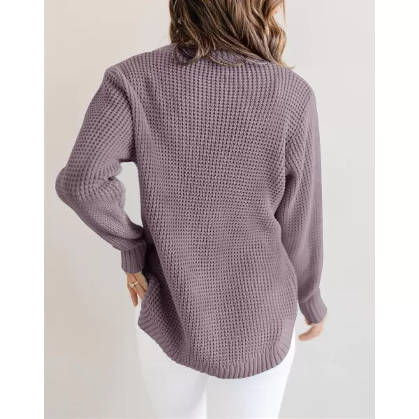 imageZESICAnbspWomens 2024nbspFall Long Sleeve Crew Neck Waffle Knit Casual Loose Oversized Pullover Sweater Jumper TopsTaro