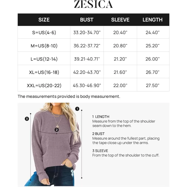 imageZESICAnbspWomens 2024nbspFall Long Sleeve Crew Neck Waffle Knit Casual Loose Oversized Pullover Sweater Jumper TopsTaro