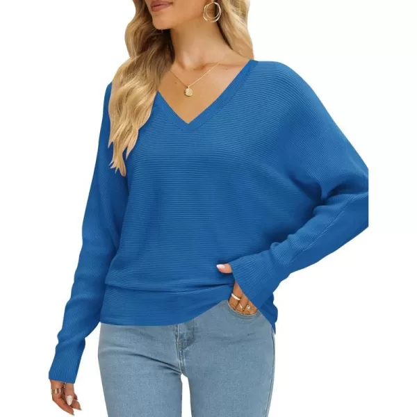 Vneckbrightblue