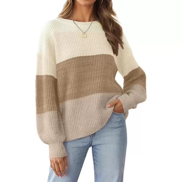 imageZESICA Womens Casual Long Sleeve Crew Neck Striped Color Block Oversized Loose Fit Soft Knit Sweater Pullover TopsZESICA Womens Casual Long Sleeve Crew Neck Striped Color Block Oversized Loose Fit Soft Knit Sweater Pullover Tops