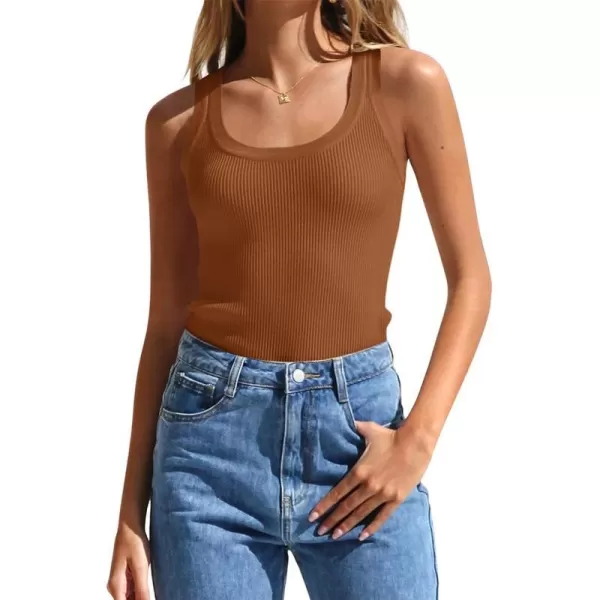 imageZESICA Womens Sleeveless Tank Tops Summer Scoop Neck Ribbed Knit Slim Fitted Casual Basic Tee ShirtsZESICA Womens Sleeveless Tank Tops Summer Scoop Neck Ribbed Knit Slim Fitted Casual Basic Tee Shirts