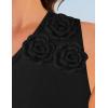 imageZESICA Womens 2025 Summer One Shoulder Sleeveless Maxi Dress Casual Floral Ribbed Knit Backless Cocktail Party Long DressesBlack