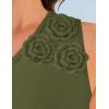imageZESICA Womens 2025 Summer One Shoulder Sleeveless Maxi Dress Casual Floral Ribbed Knit Backless Cocktail Party Long DressesGreen