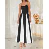 imageZESICA Womens Spaghetti Strap Maxi Dress 2025 Summer Sleeveless Color Block A Line Flowy Party DressesBlack